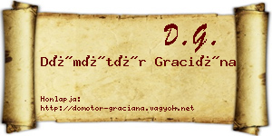 Dömötör Graciána névjegykártya